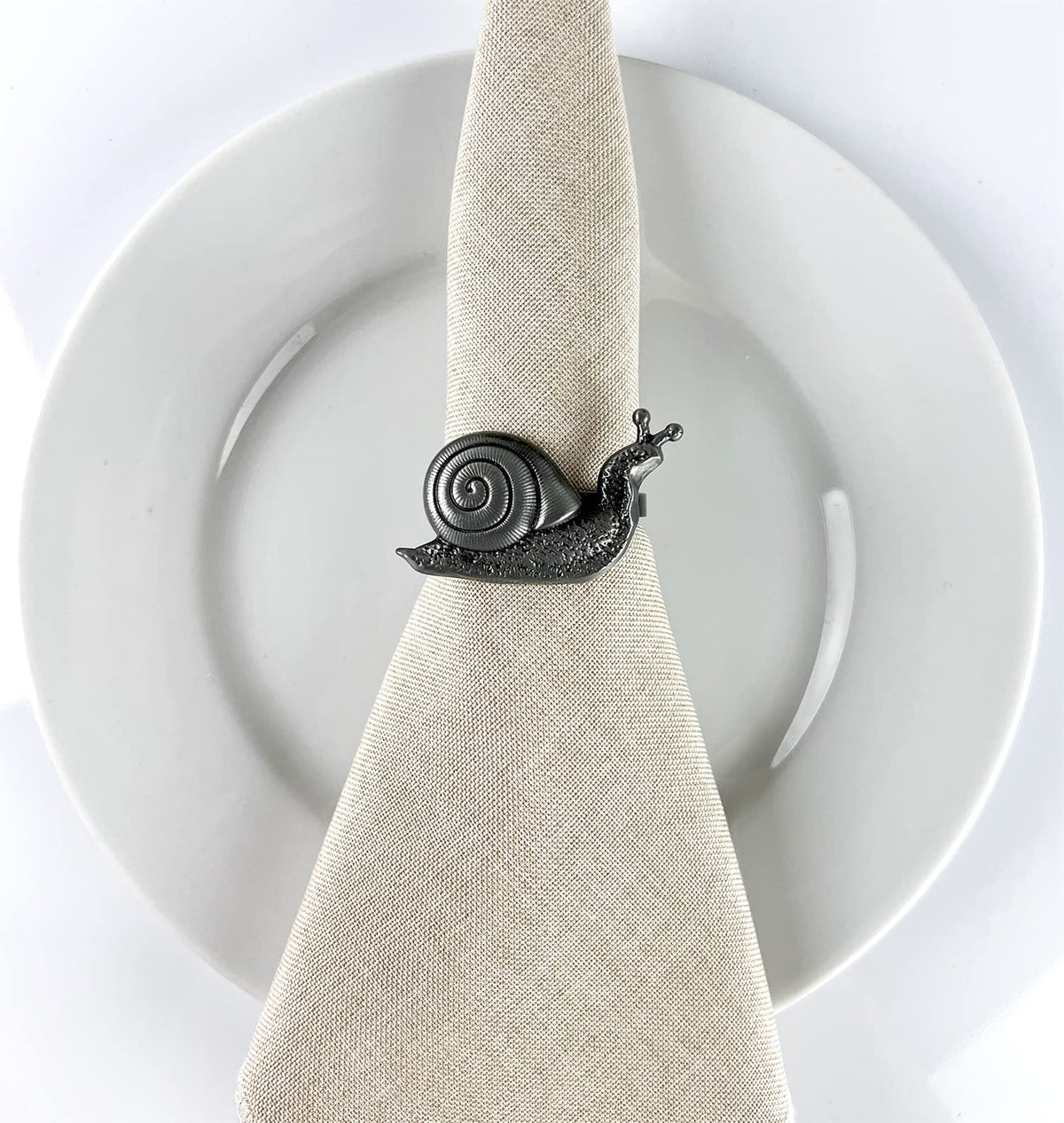 Nature's Touch Snail Metal Napkin Rings