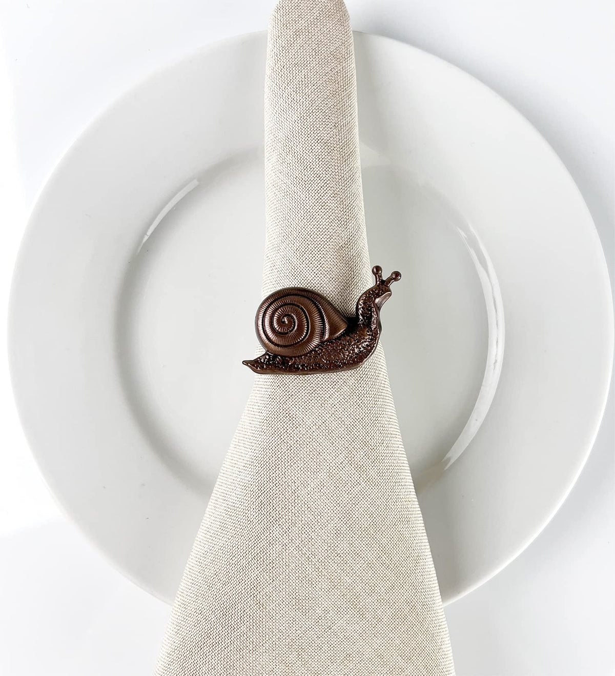 Nature's Touch Snail Metal Napkin Rings