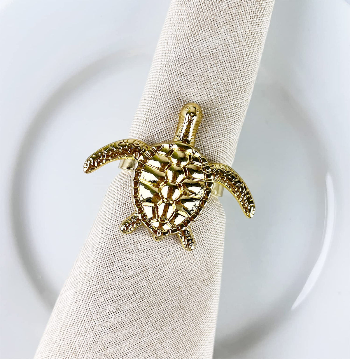 Nature's Touch Sea Turtle Metal Napkin Rings