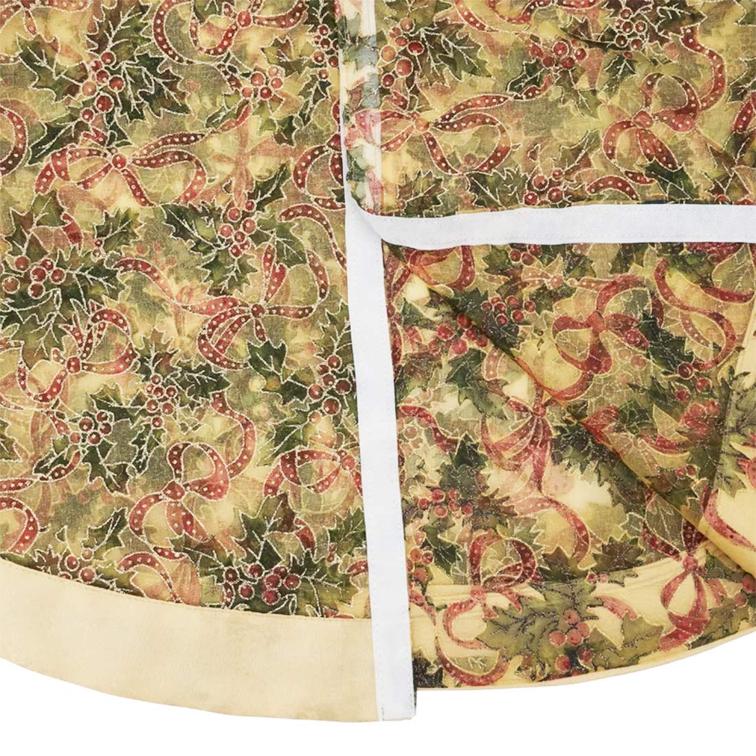 Gold Accent Christmas Holiday Tree Skirt (48")