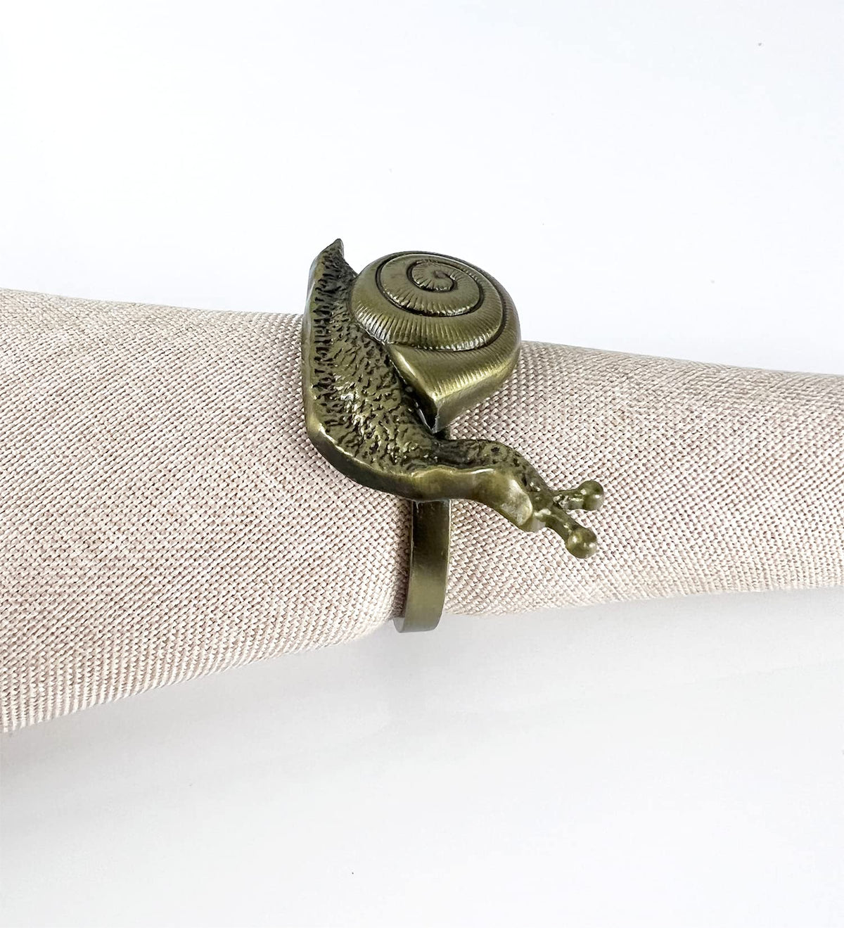 Nature's Touch Snail Metal Napkin Rings
