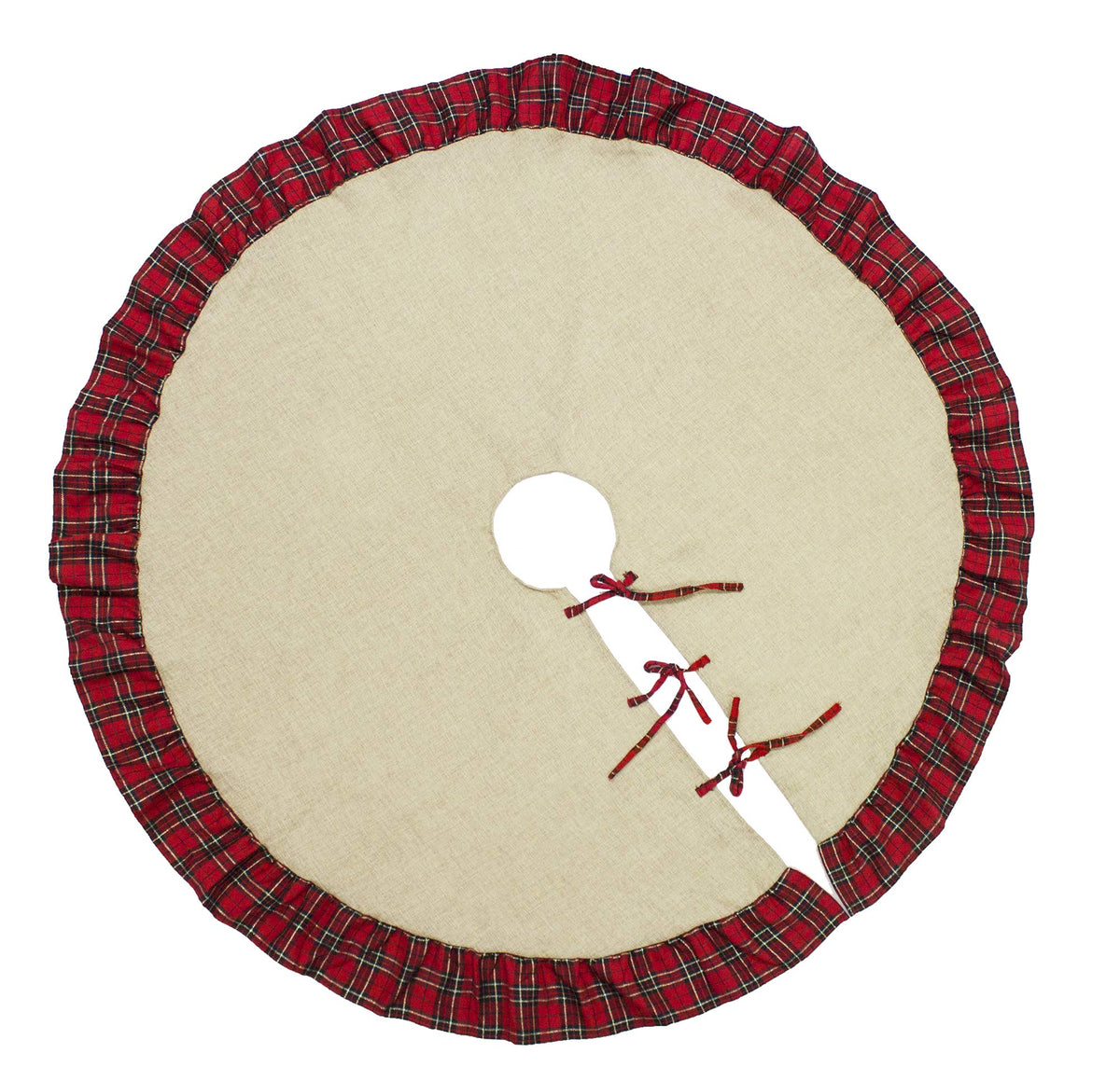 Holiday Tartan Plaid Dazzle Christmas Decorative Tree Skirt