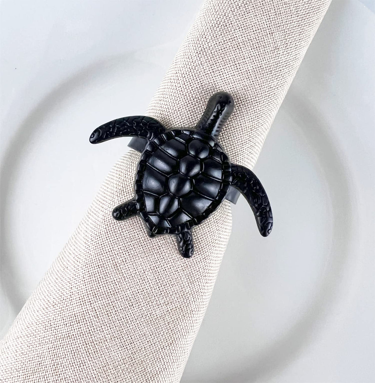 Nature's Touch Sea Turtle Metal Napkin Rings