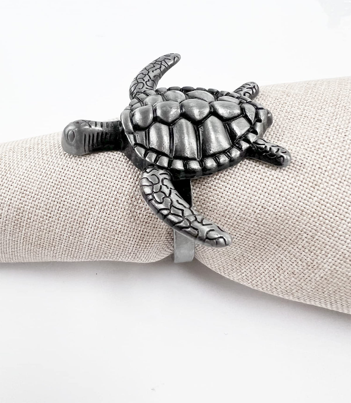 Nature's Touch Sea Turtle Metal Napkin Rings