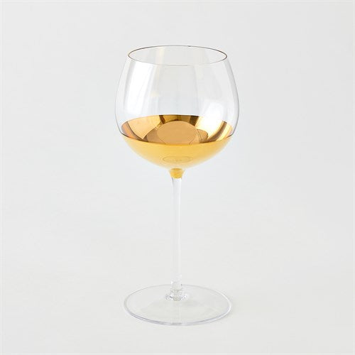 Metallic Orb Wine Glass