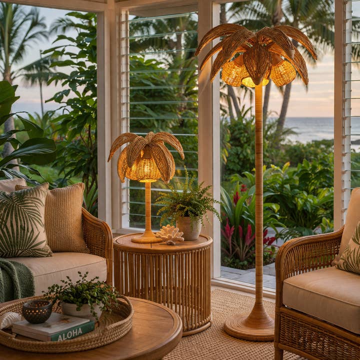 Palmora Grande Woven Table Lamp