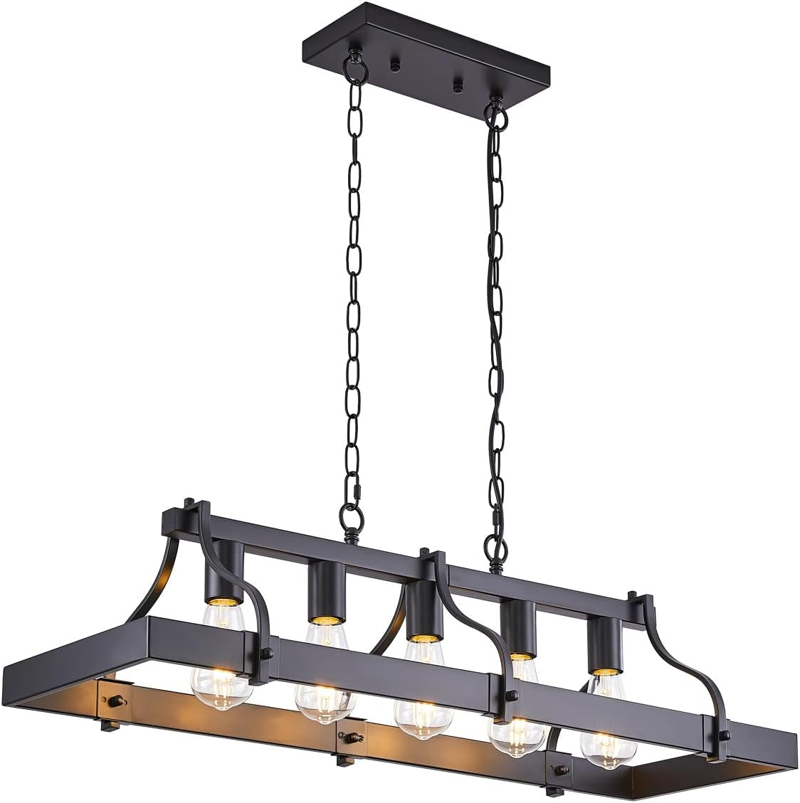 Farmhouse 5-Light Linear Chandelier