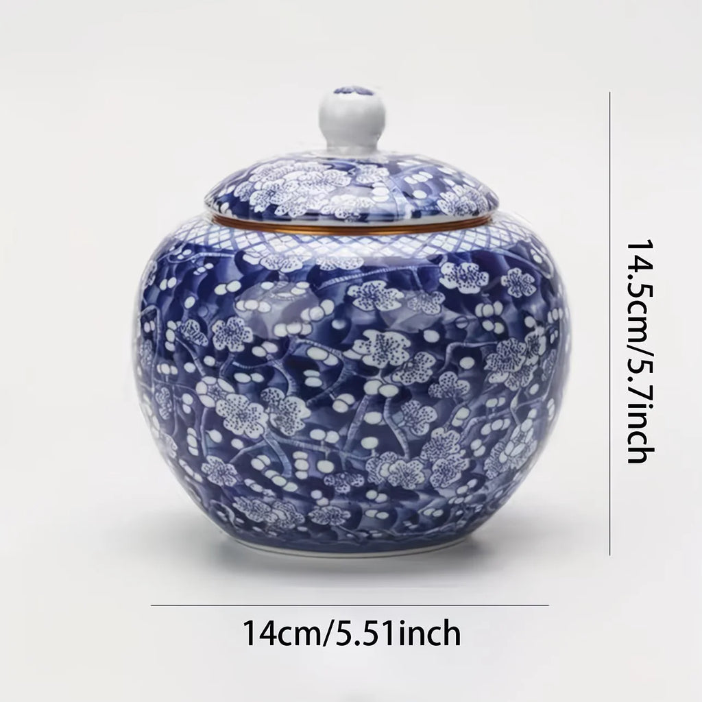 Lotus Vine Chinoiserie Tea Canister