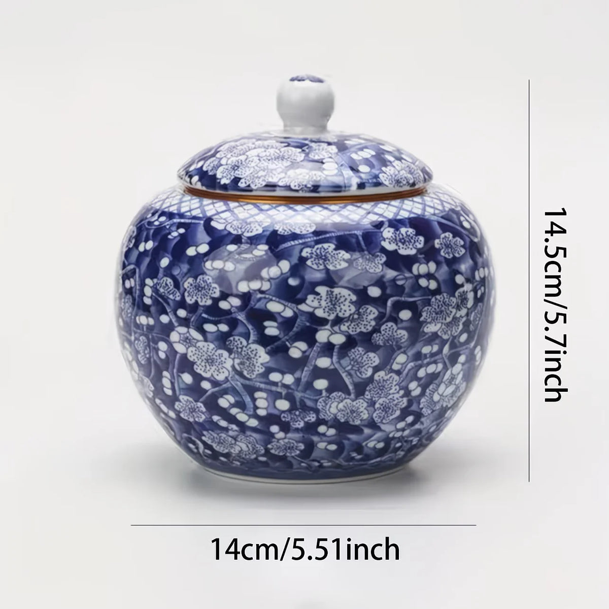 Lotus Vine Chinoiserie Tea Canister