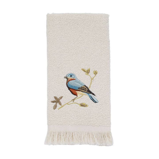 Gilded Birds Fingertip Towel Ivory