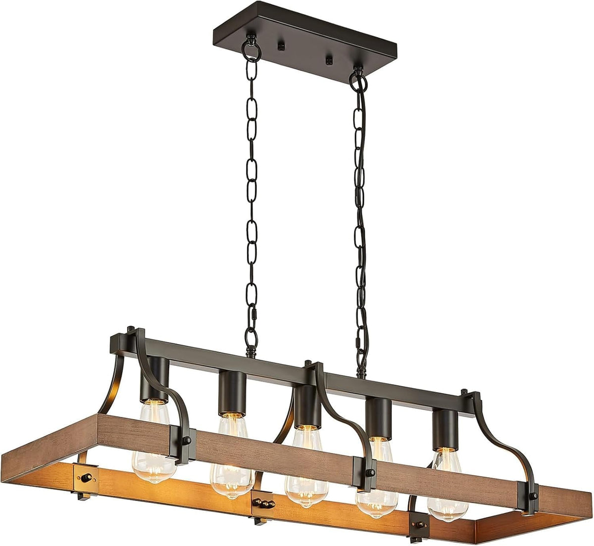 Farmhouse 5-Light Linear Chandelier
