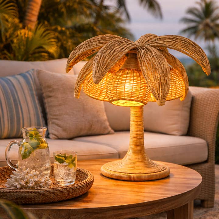 Palmora Grande Woven Table Lamp