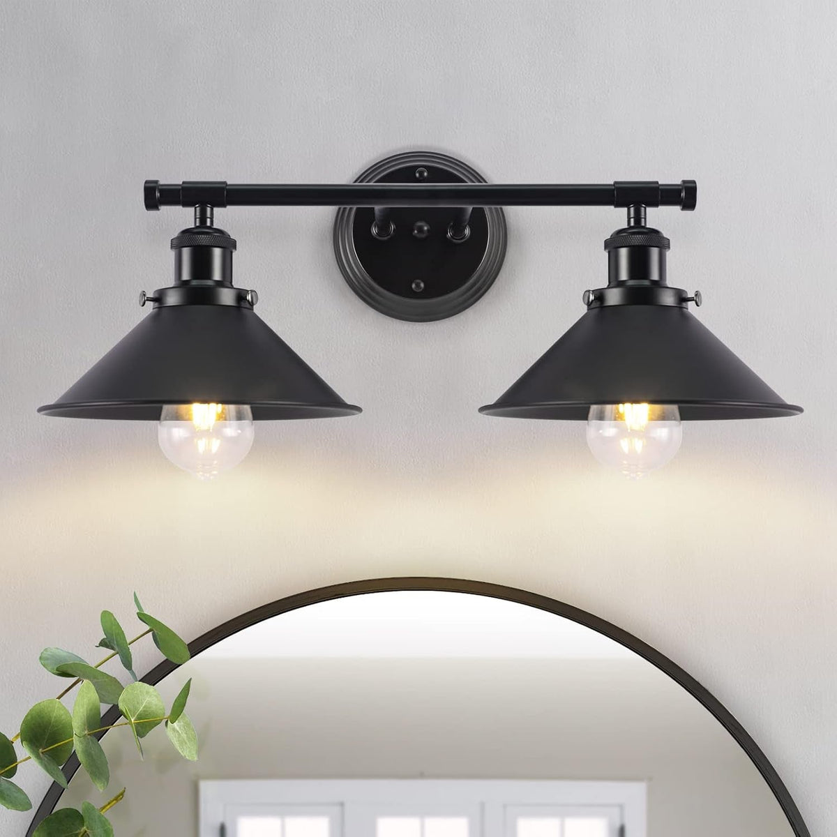 2-3 Matte Black Wall Sconce