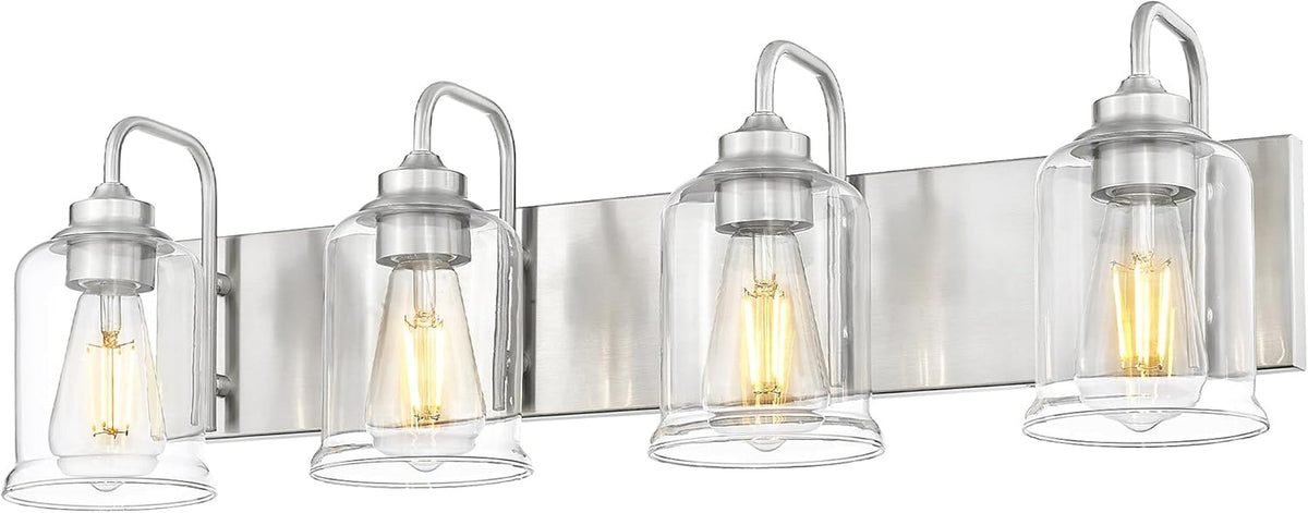 Farmhouse Glass Bathroom Vanity Light Fixture