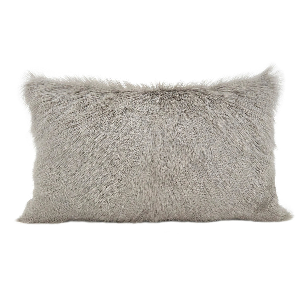 Fennco Styles Luxury Grade A Genuine Mongolian Lamb Fur Down Filled Decorative Throw Pillow
