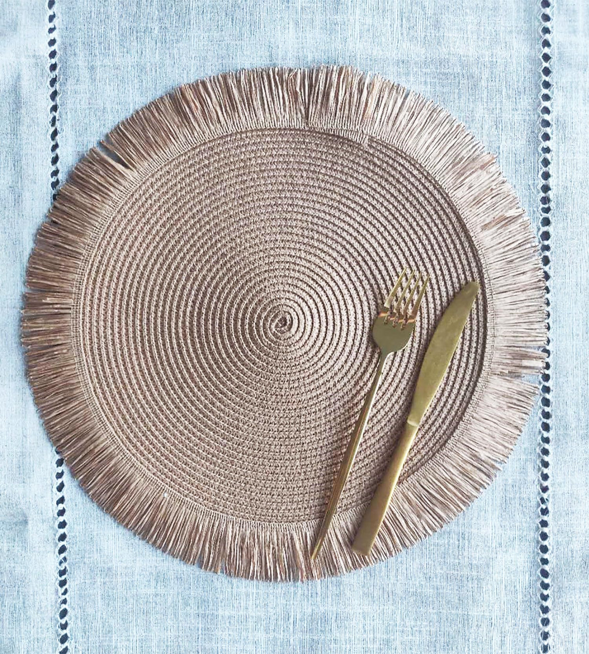Handwoven Fringe Boho Placemats