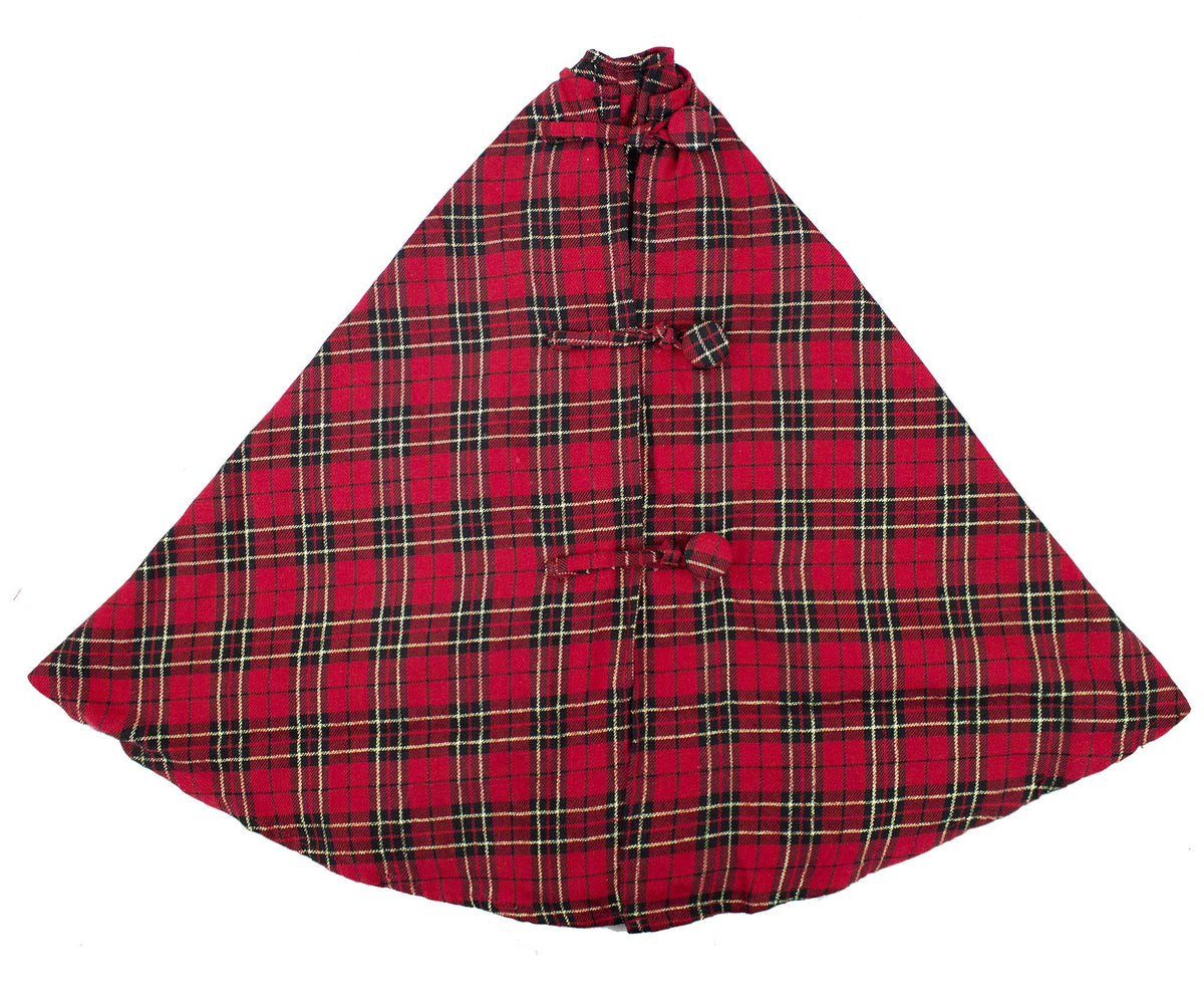 Holiday Tartan Plaid Dazzle Christmas Decorative Tree Skirt