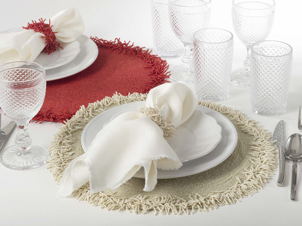Isla Handmade Glass Beaded Design 15-inch Round Placemat