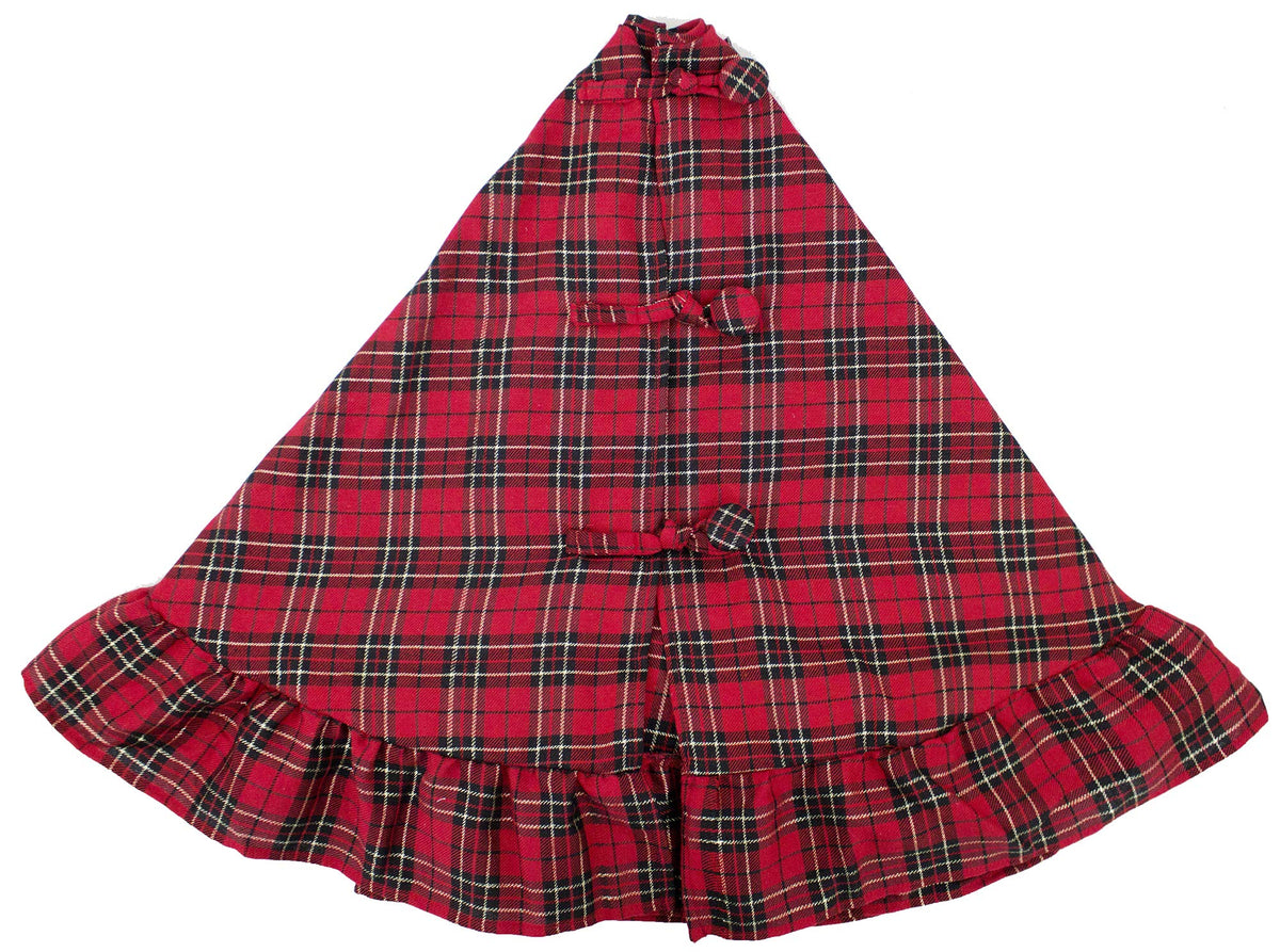Holiday Tartan Plaid Dazzle Christmas Decorative Tree Skirt