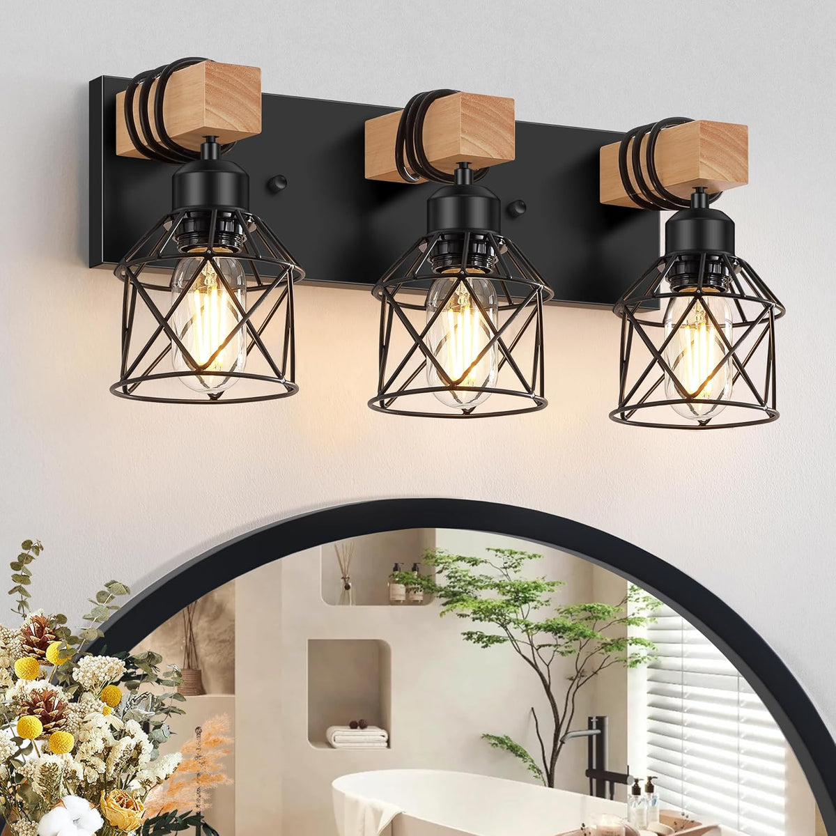 3-Light Farmhouse Vanity Light