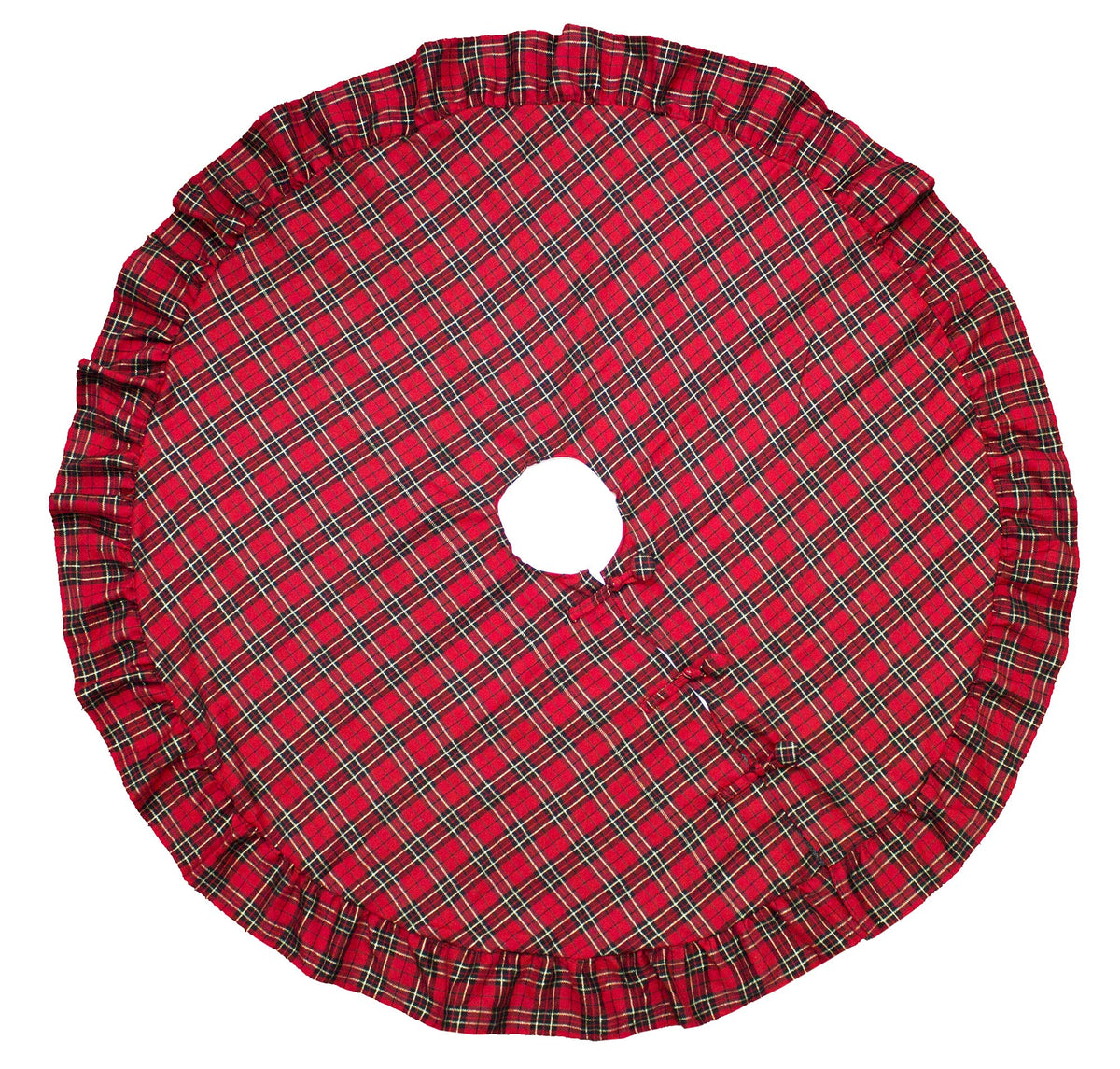 Holiday Tartan Plaid Dazzle Christmas Decorative Tree Skirt
