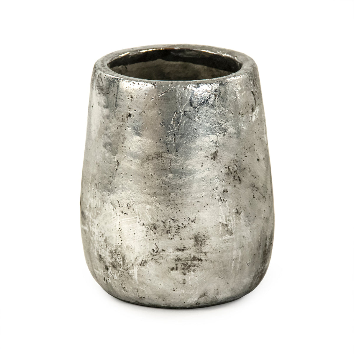 Celine Distressed Metallic Ceramic Vase