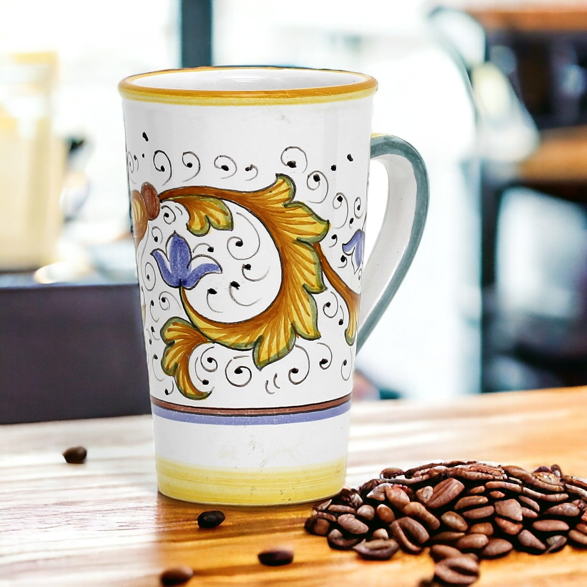 PERUGINO: Tall Latte Mug with handle (16 Oz.)