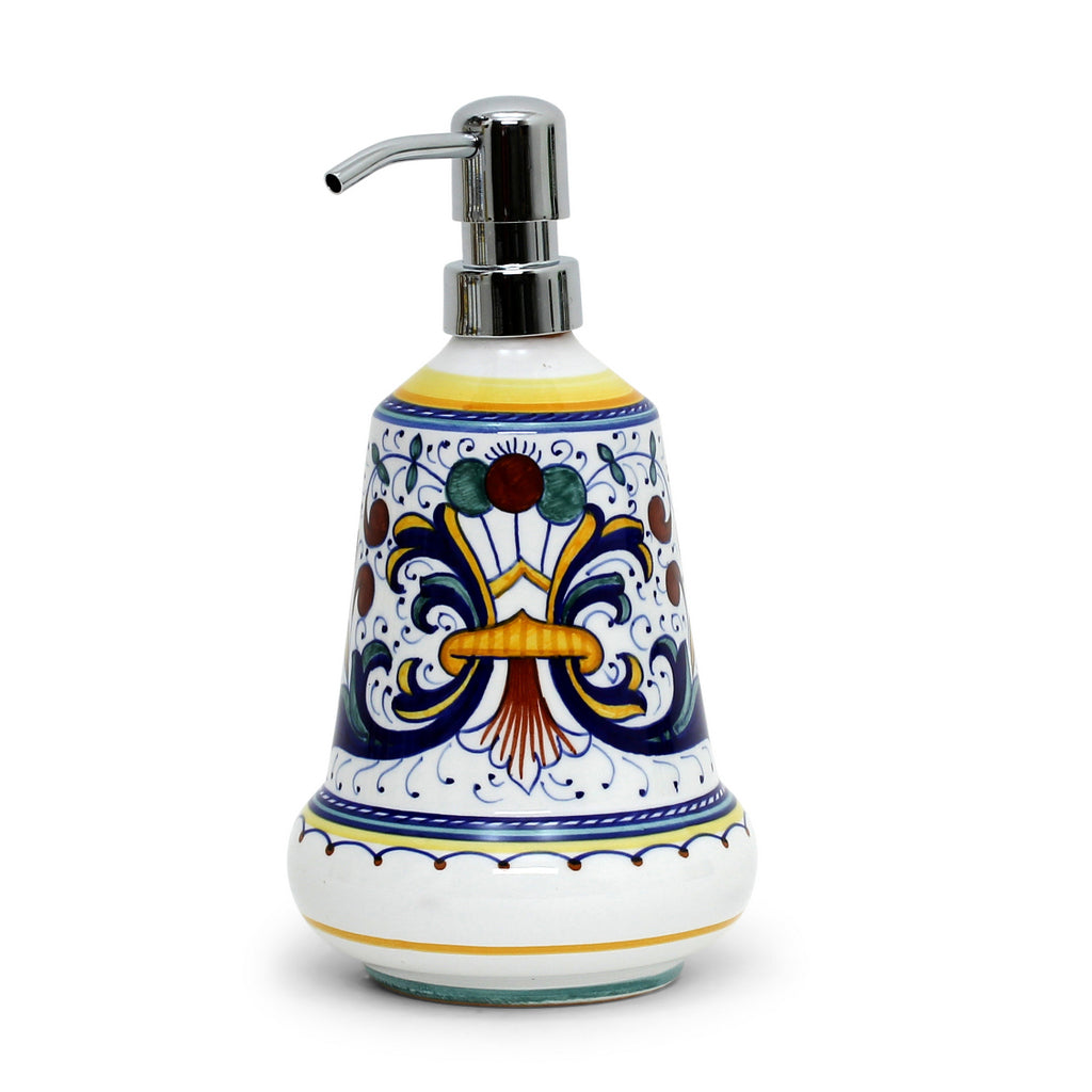RICCO DERUTA CLASSICO : Distributeur de savon liquide/lotion avec pompe chromée (Moyen 590 ml)