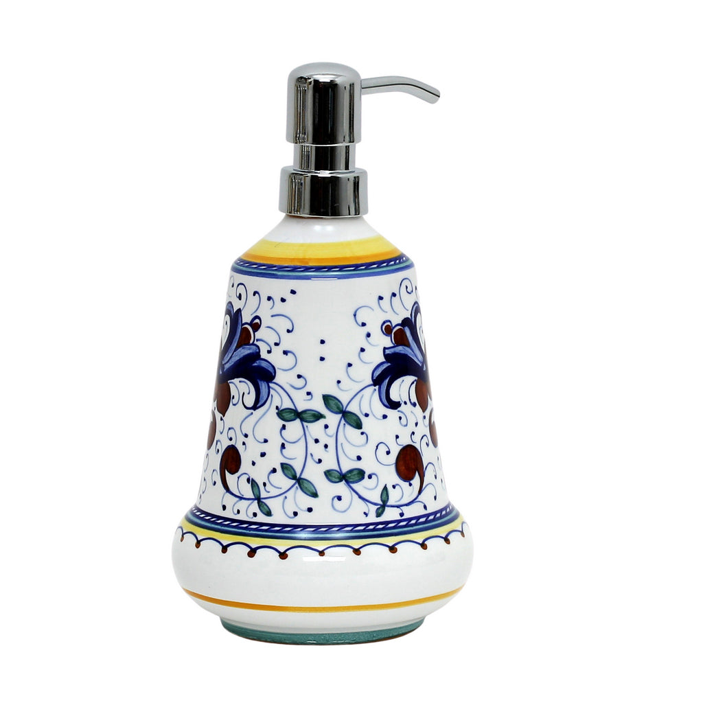 RICCO DERUTA CLASSICO : Distributeur de savon liquide/lotion avec pompe chromée (Moyen 590 ml)