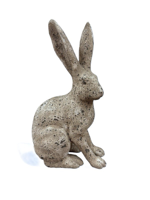 Rustic Resin Rabbit Figurine