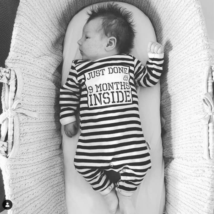Just Done 9 Months Inside Baby Outfit