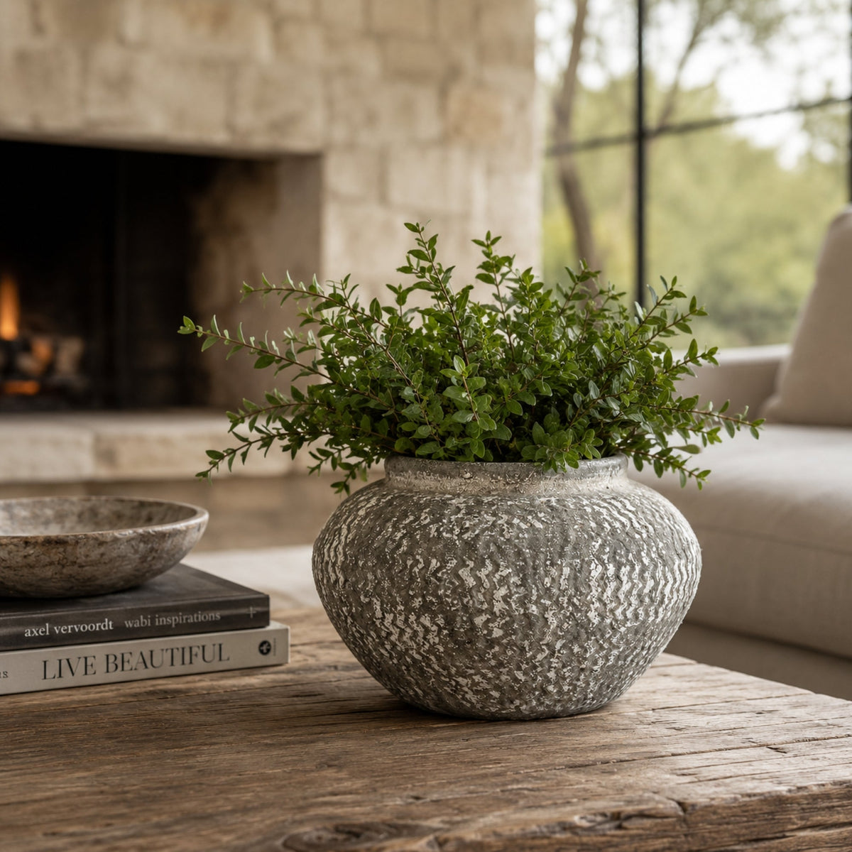 Soren Textured Stoneware Vase