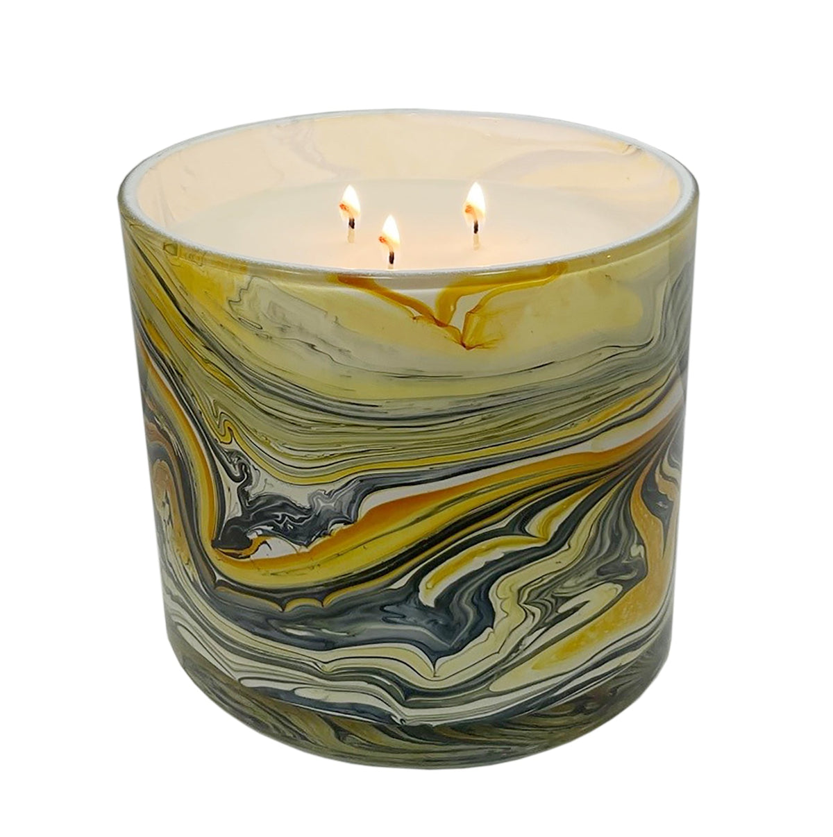 JUMBO Palo Santo & Rose 45 oz. Swirl Glass Candle