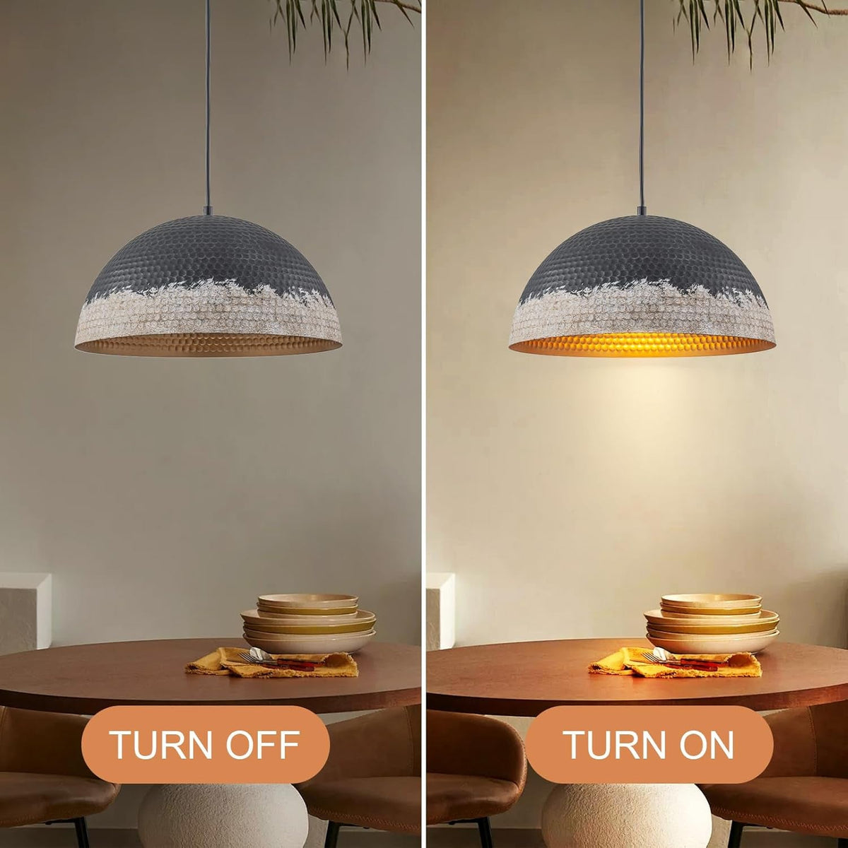 Hammered Dome Pendant Light