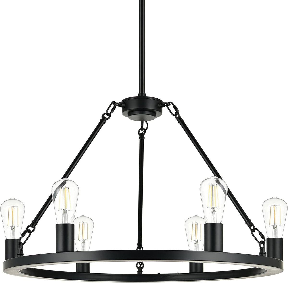 Black Wagon Wheel Chandelier