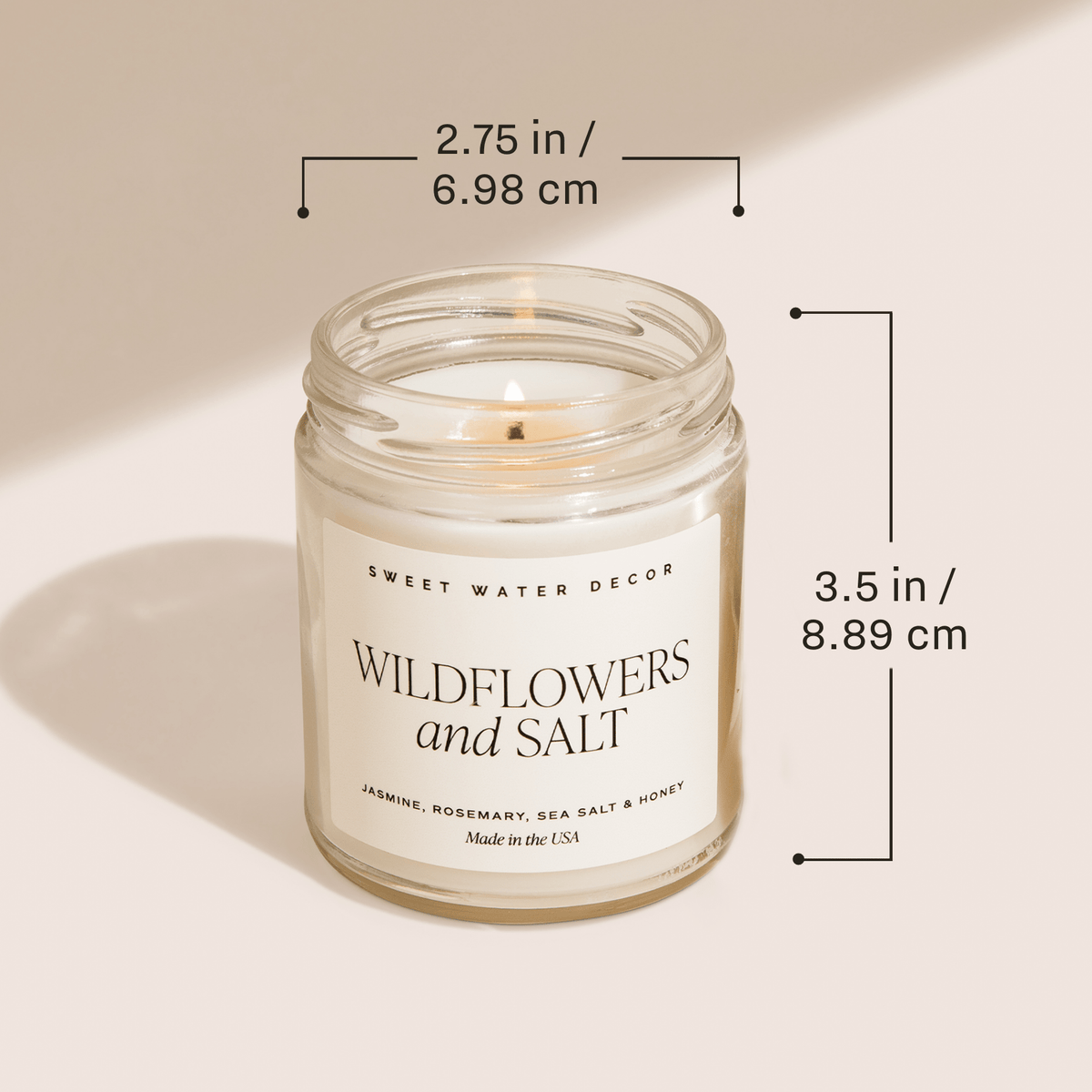 In My Engaged Era Soy Candle - Clear Jar - 9 oz (Wildflowers and Salt)