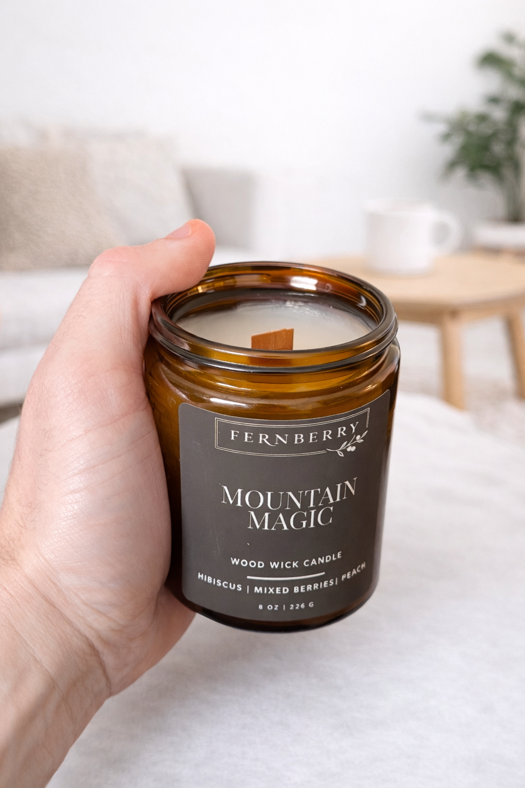 Mountain Magic- 8oz Wood Wick Candle