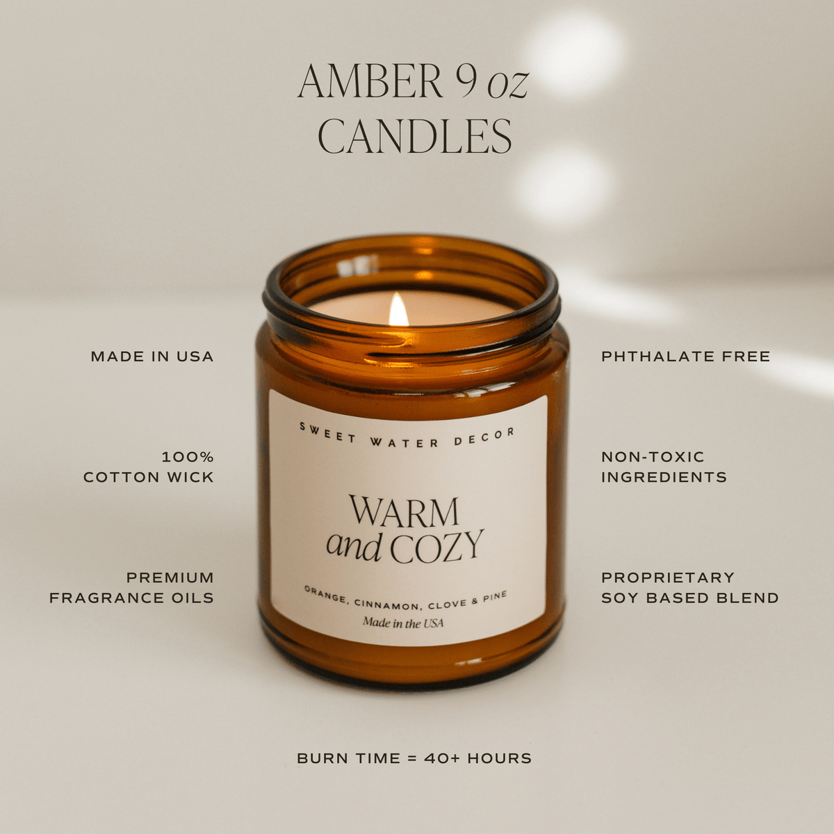 Pumpkin Spice Soy Candle | 9oz. Amber Jar