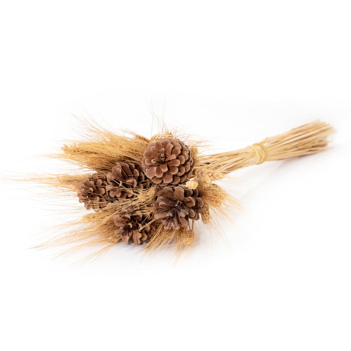 Wheat and Pinecone Rustic Bouquet