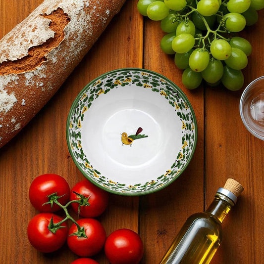 ARABESCO VERDE DERUTA: Piatto fondo da portata per insalata/pasta