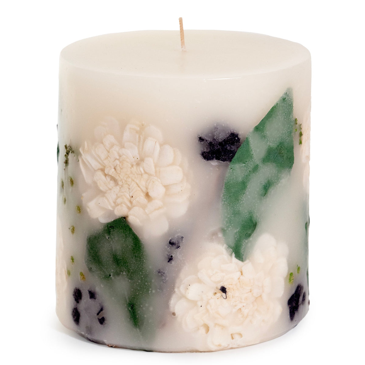 Amber Lavender Botanical Pillar Candle