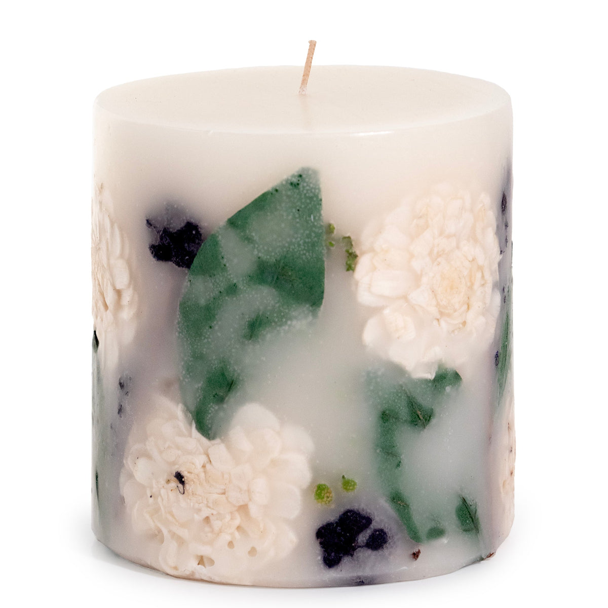 Amber Lavender Botanical Pillar Candle