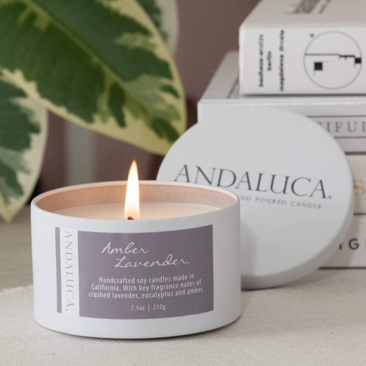 Amber Lavender 6 oz. Tin Candle