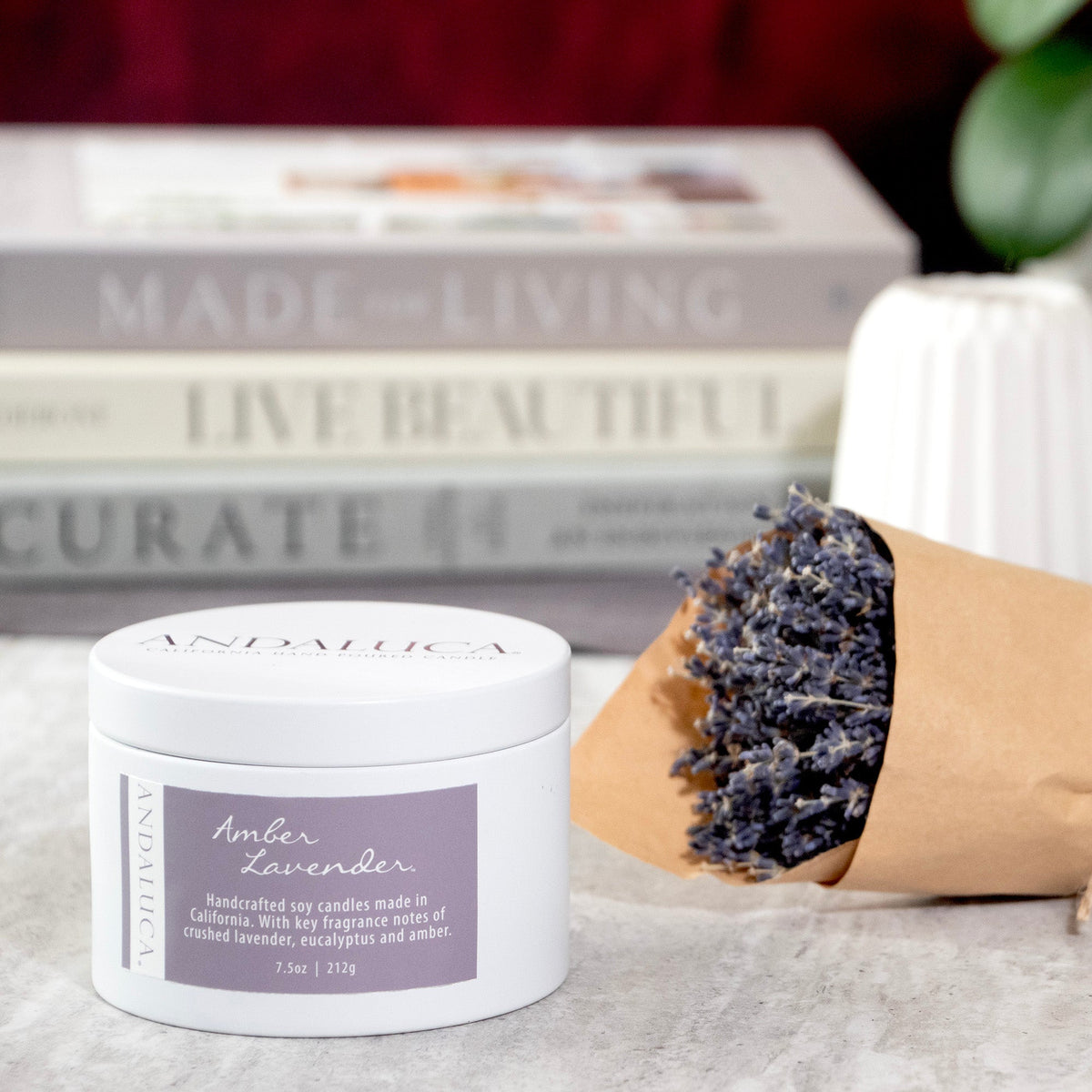 Amber Lavender 6 oz. Tin Candle