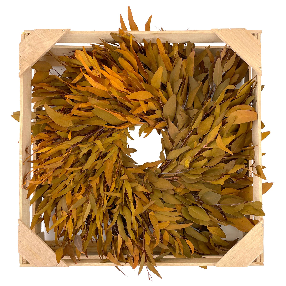 Harvest Farmhouse Willow Wreath: Golden Color