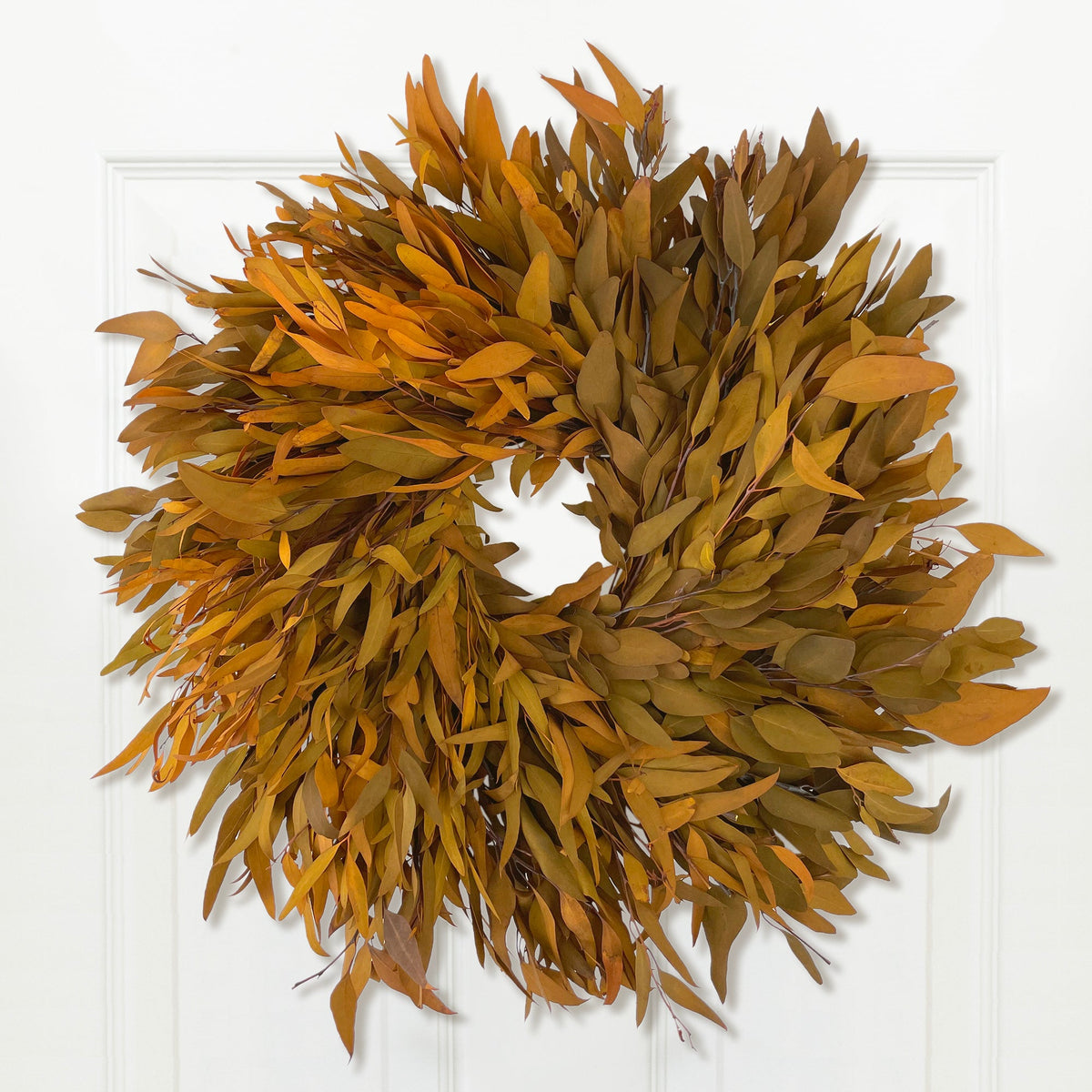 Harvest Farmhouse Willow Wreath: Golden Color
