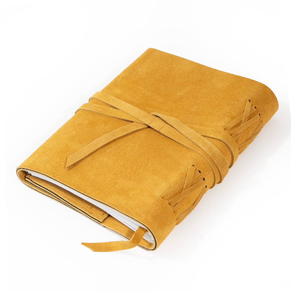 Dijon Yellow Suede Journal w/ Organic Cotton Paper: Large