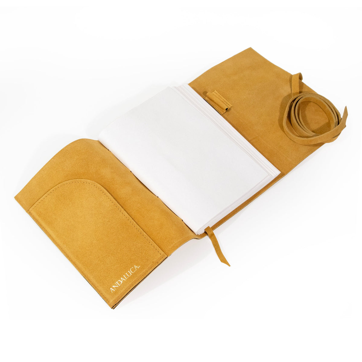 Dijon Yellow Suede Journal w/ Organic Cotton Paper: Large