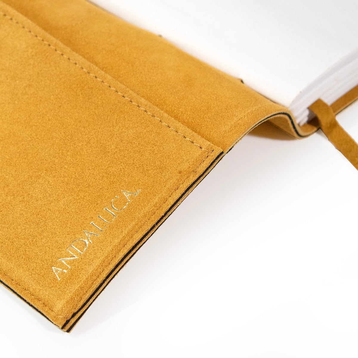 Dijon Yellow Suede Journal w/ Organic Cotton Paper: Large