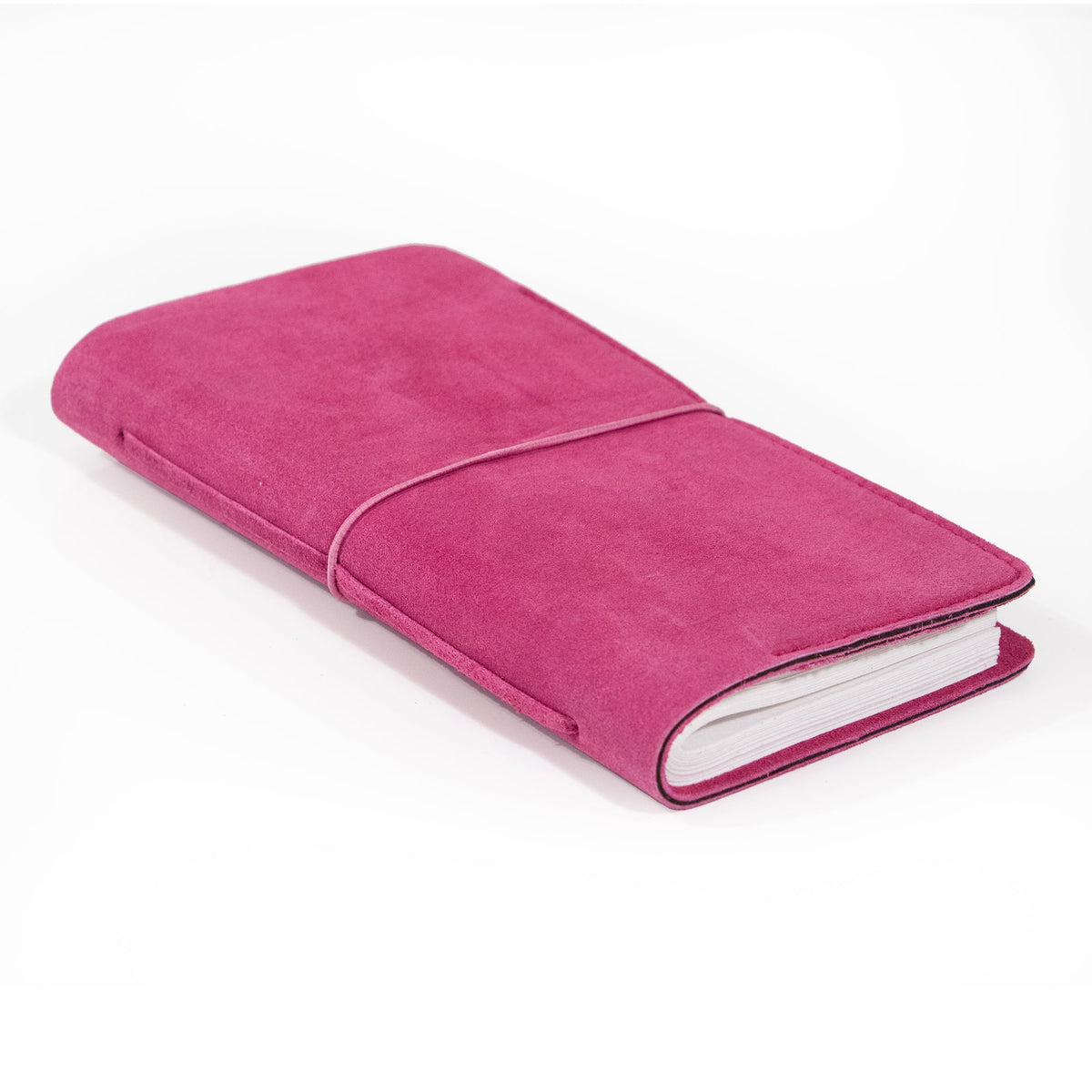 Fuchsia Suede Journal W/ Organic Cotton Paper:  Small